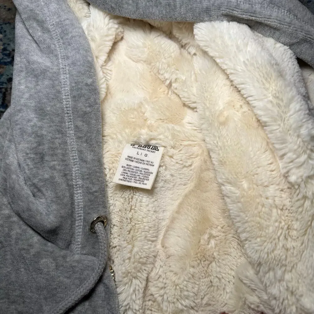 Vintage Faux Fur Lined Pink Bling Jacket